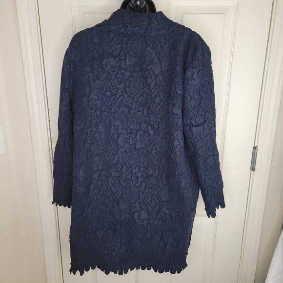 Chico's Travelers Collection Crushed navy blue Jacket 0 (small) - Picture 6 of 10